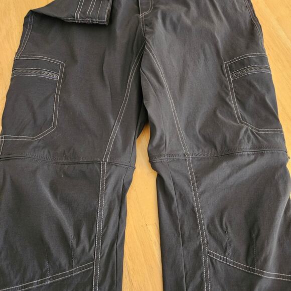 Kuhl Kliffside Convertible Hiking Pants Gray Cargo Pocket Sz 16 Reg EUC - Picture 11 of 13